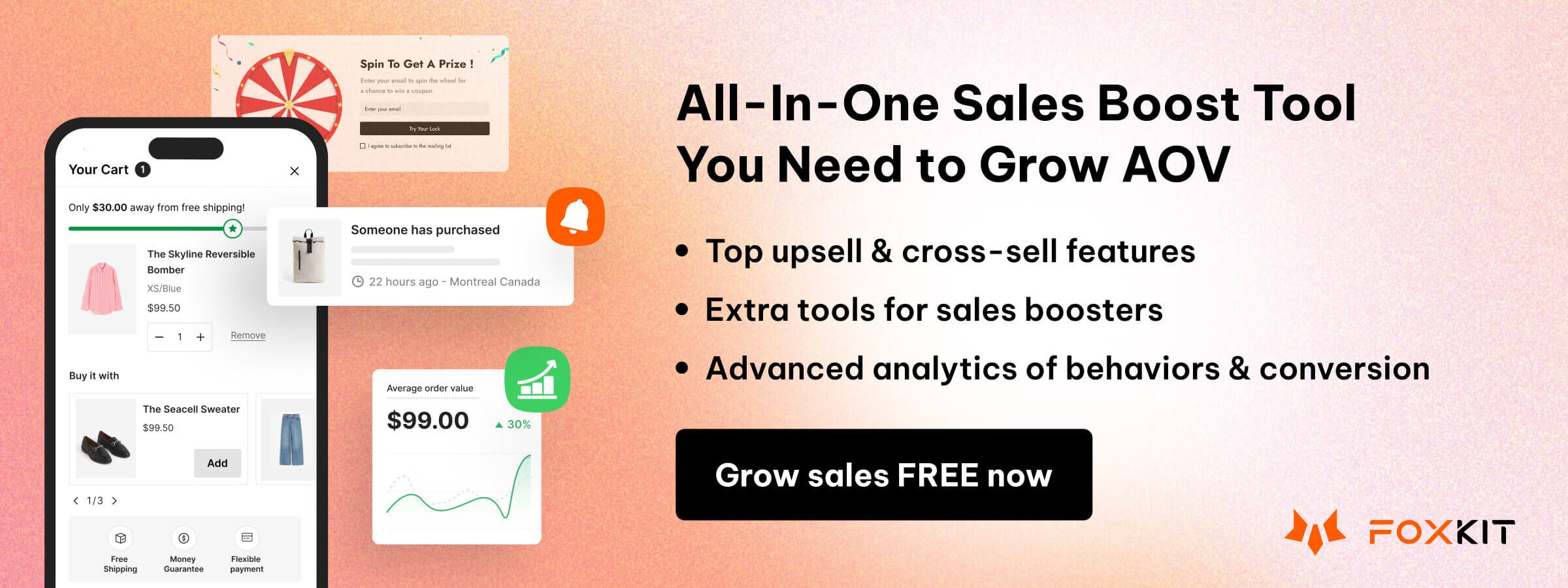 Foxkit upsell cross-sell