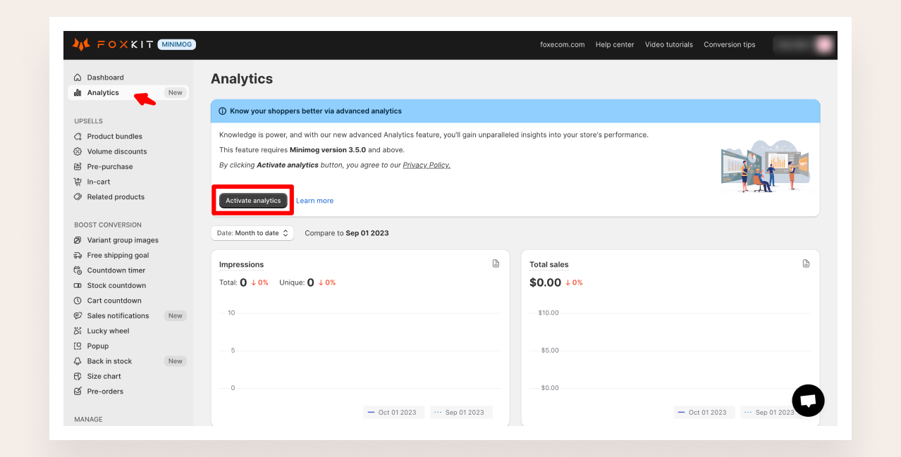 How to access FoxKit Analytics