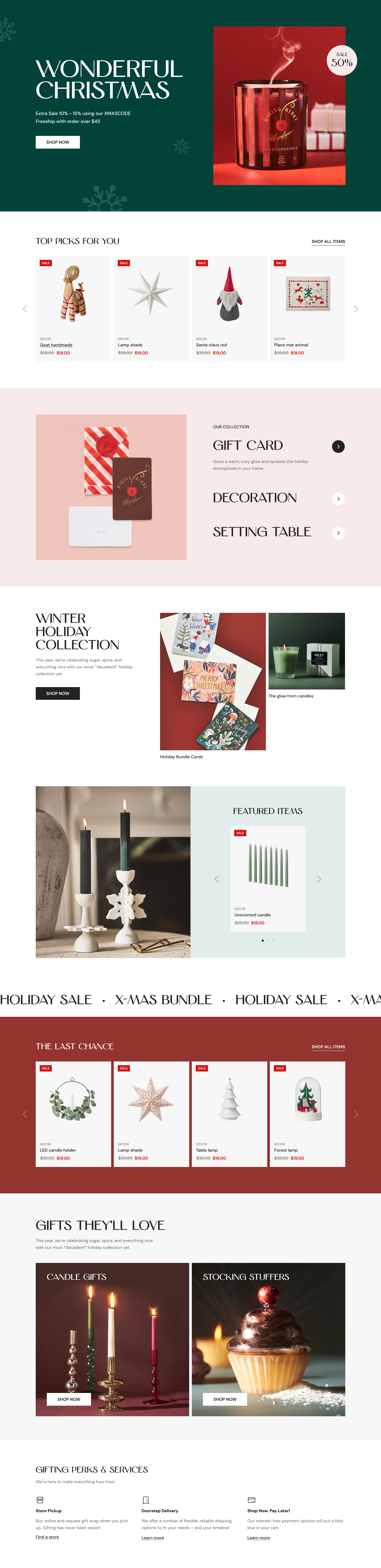 Christmas website design template