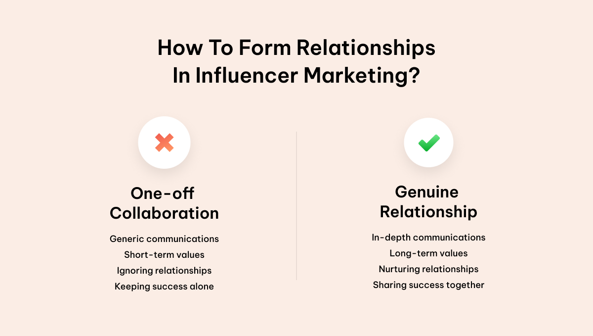 how to form relationships in influencer marketing?