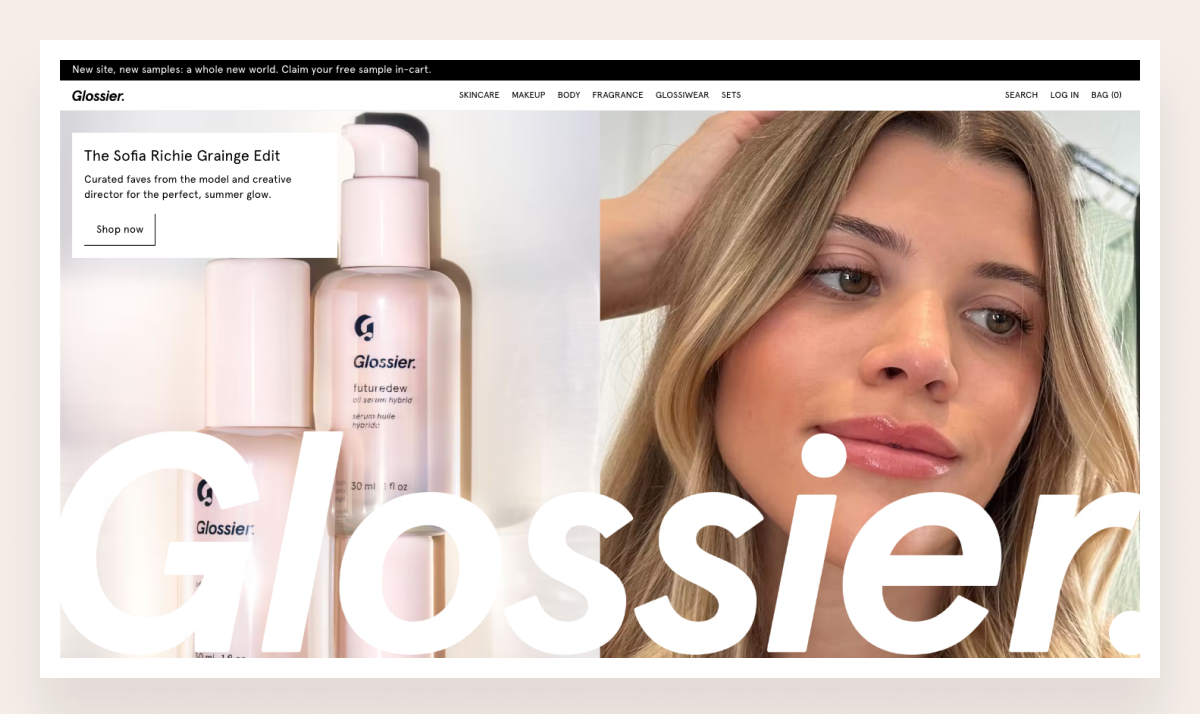 glossier has done influencer marketing well