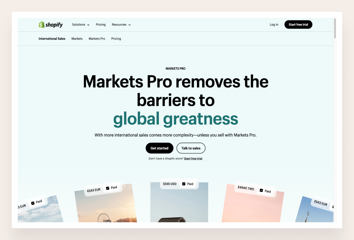 shopify market pro