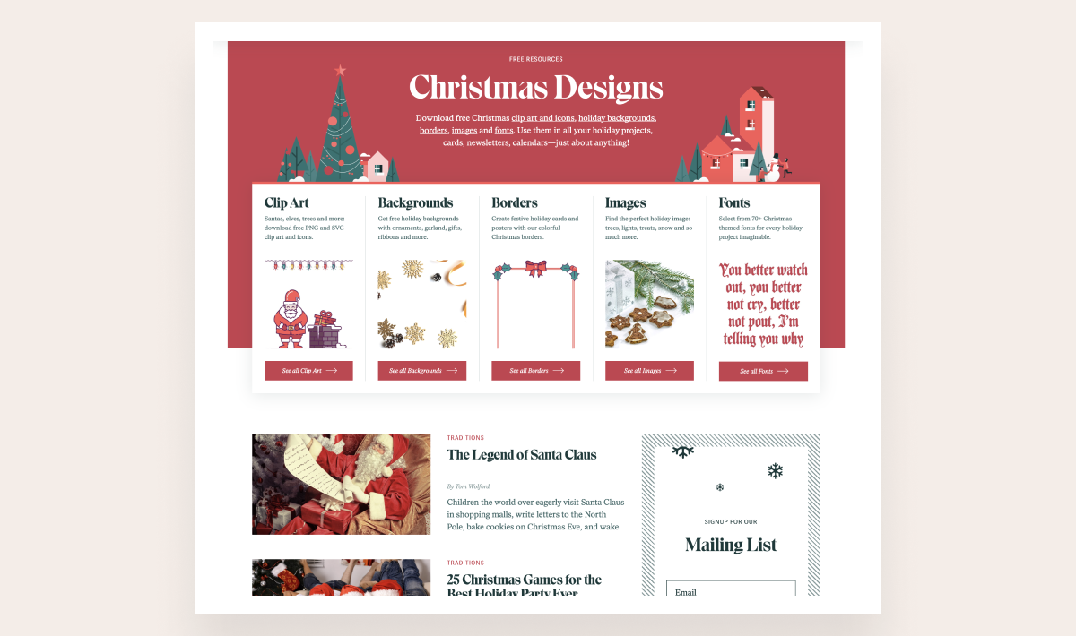 festive fonts for Christmas and holiday