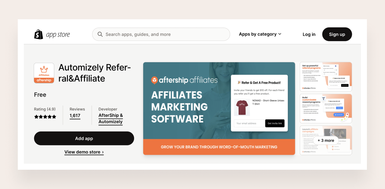 free Shopify app for referral