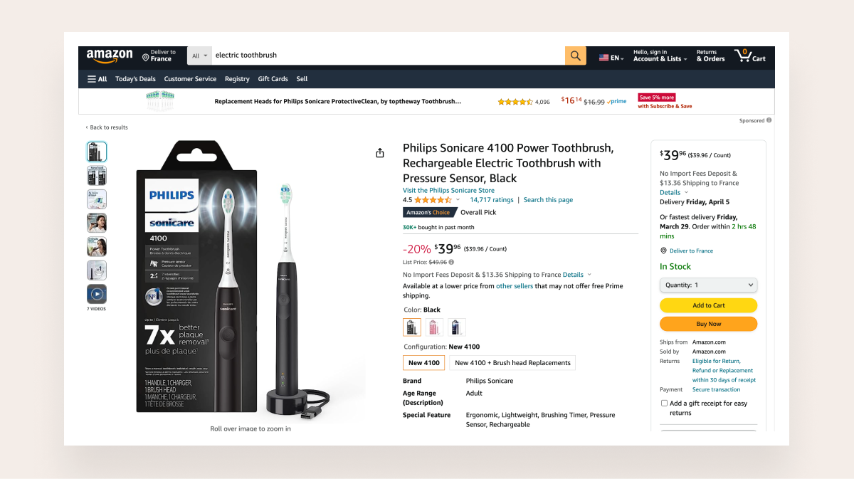 electronic toothbrush as one of the best dropshipping products