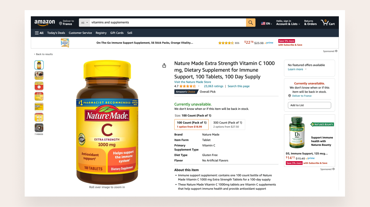 vitamins and supplements as top dropshipping products