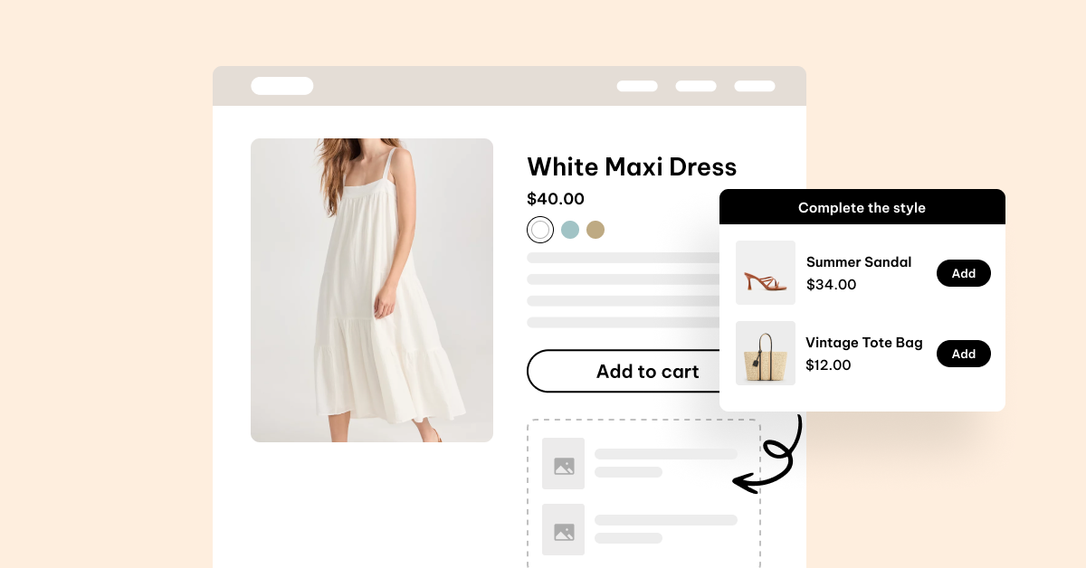 how to display recommended products on product page