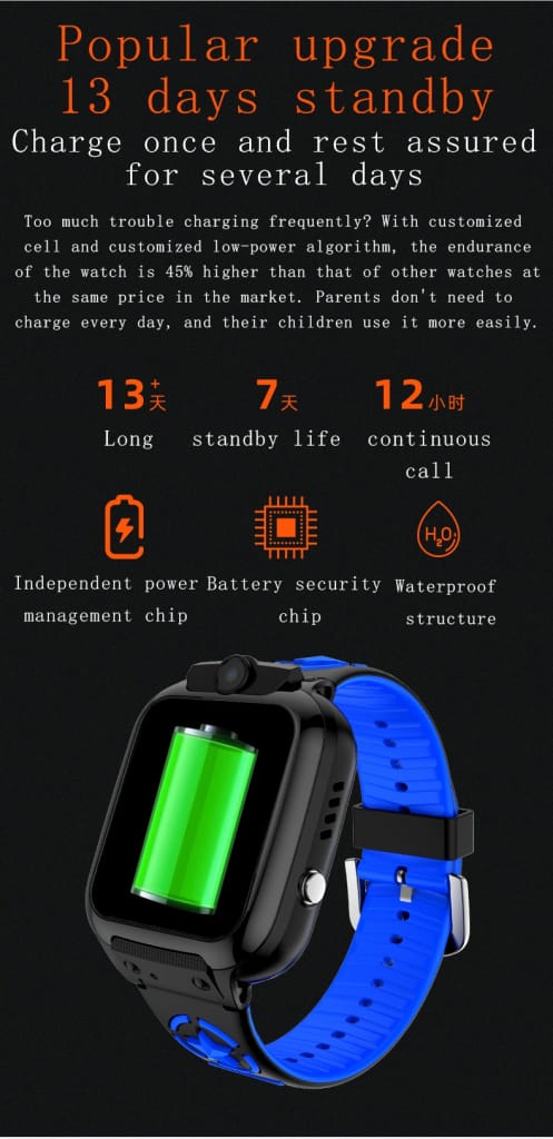 Mobteck-DS60 Kids Smart Watch video call SOS Tracking