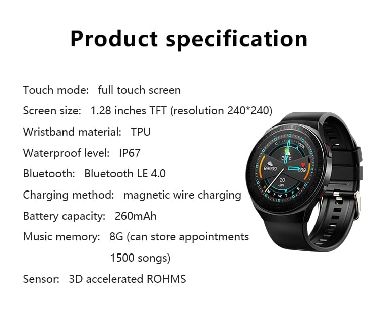 Mobteck MT3 Smart Watch with Inbuilt memory