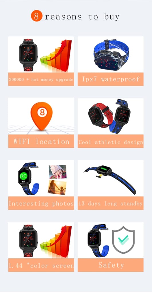 Mobteck-DS60 Kids Smart Watch video call SOS Tracking