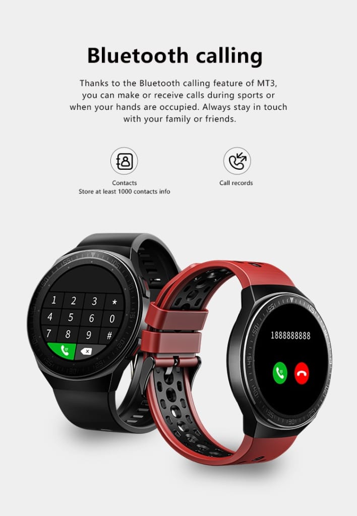 Mobteck MT3 Smart Watch with Inbuilt memory