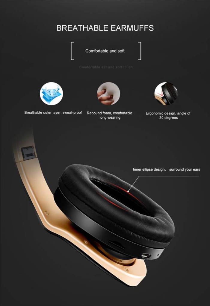 OG-P18 Foldable Wireless 3D Bass HeadPhones