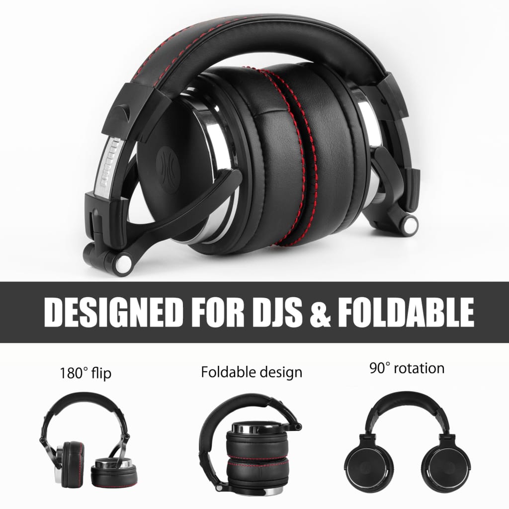 Original DJ Headphones With Microphone Over Ear Wired