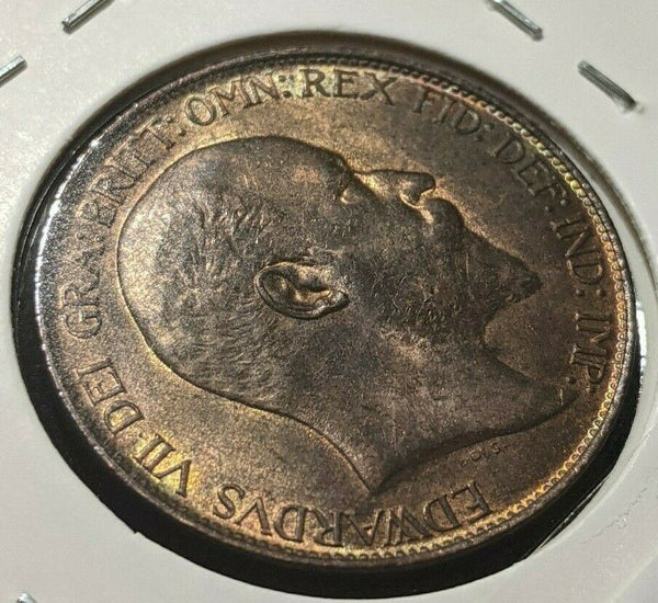 Great Britain 1907 1/2 Penny KM# 793.2 Scratch #1067    #16A