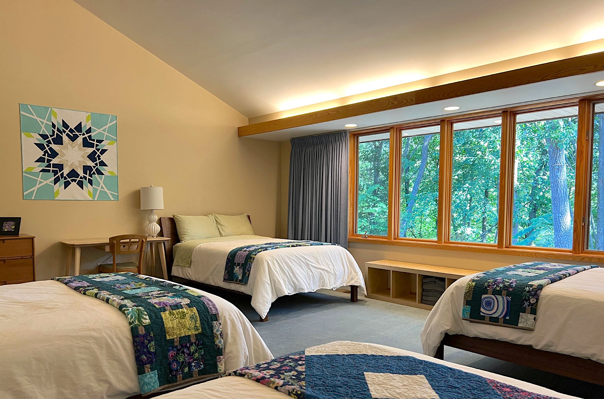 Bedroom at Woodland Ridge Retreat in Downsville WI