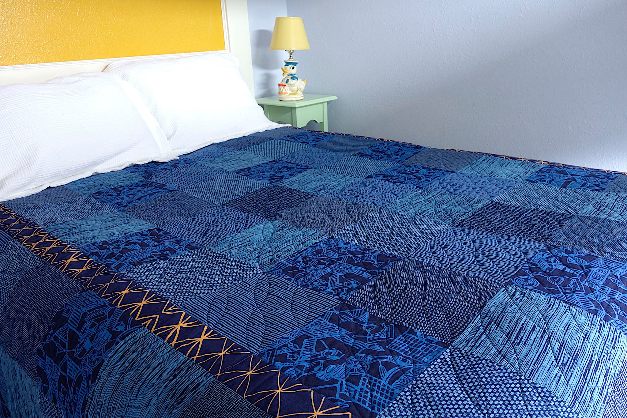 Indiglow, a king-size quilt by Patricia Belyea