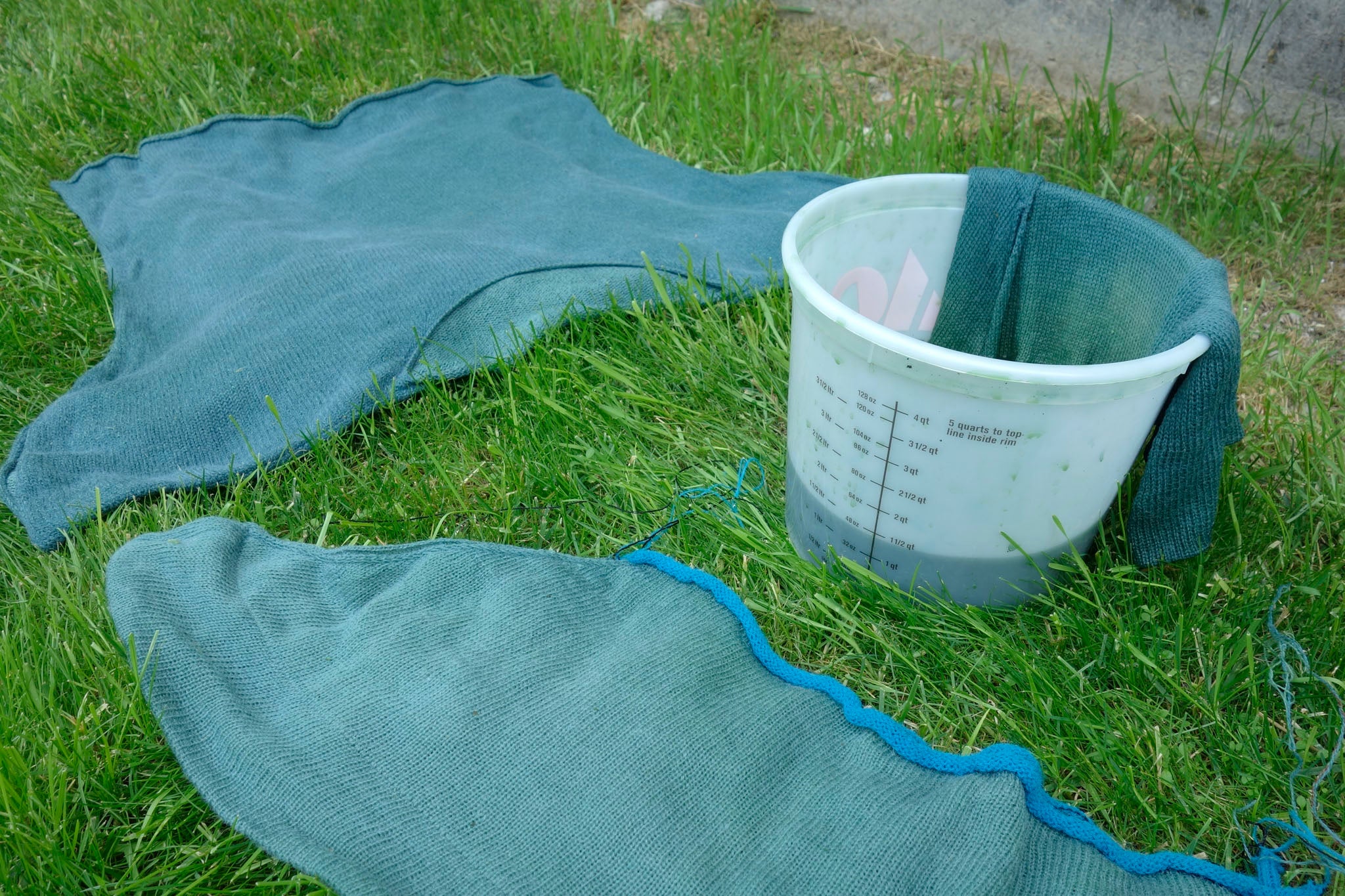 Fresh-leaf indigo dyeing at Okan Arts farm in the Okanogan Highlands, Washington