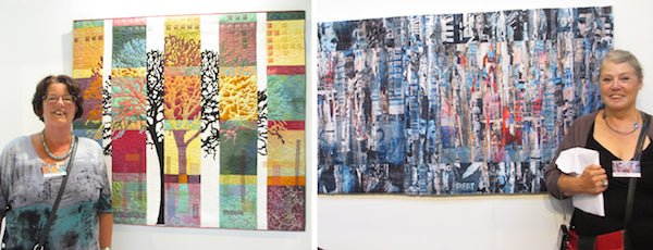 European art quilters Rita Dijkstra-Hesselink and Hanne Capel