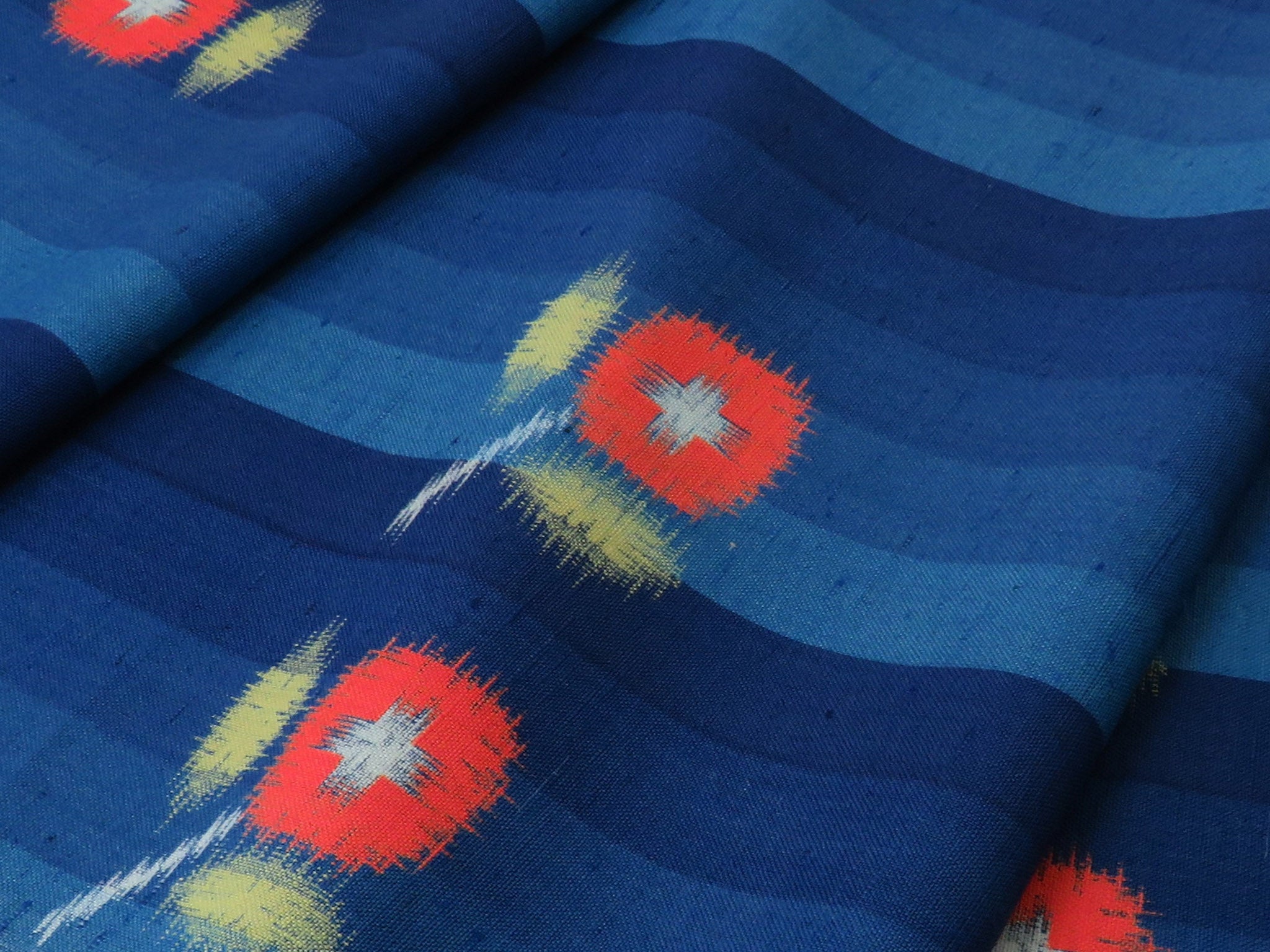 Vintage Ikat-Woven Kimono Wool from Okan Arts
