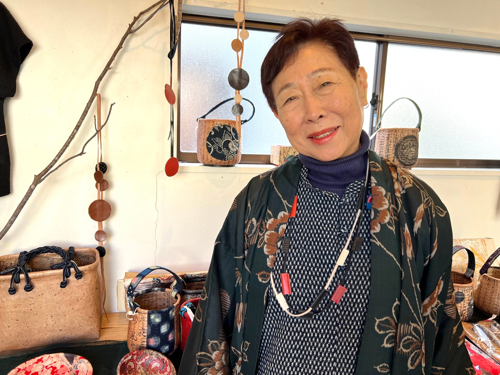 Junko Takano at Some No Komichi: The dyeing festival in Tokyo, Feb 2024