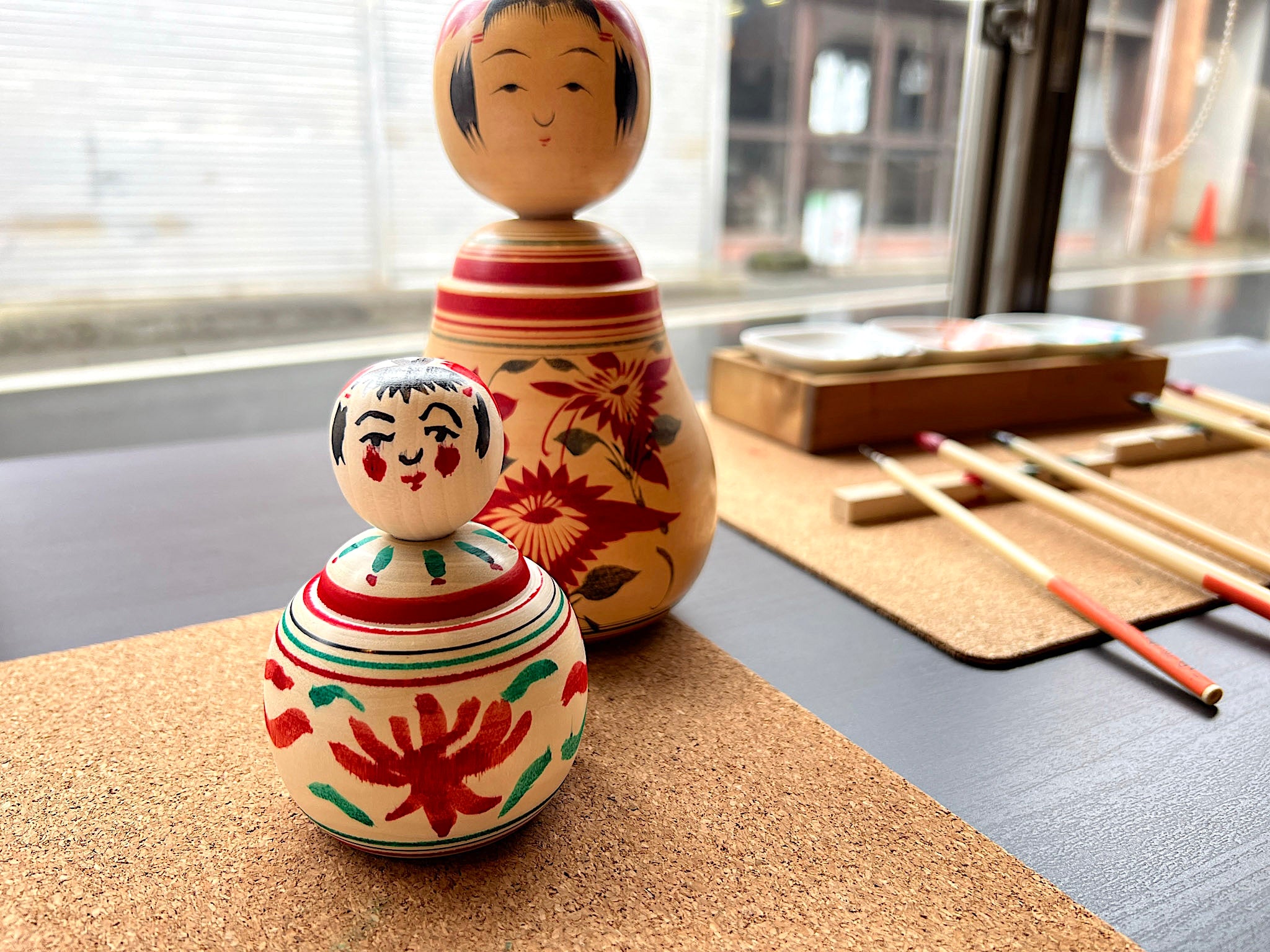 Painted by Patricia Belyea at Sakurai Kokeshi in Naruko JP