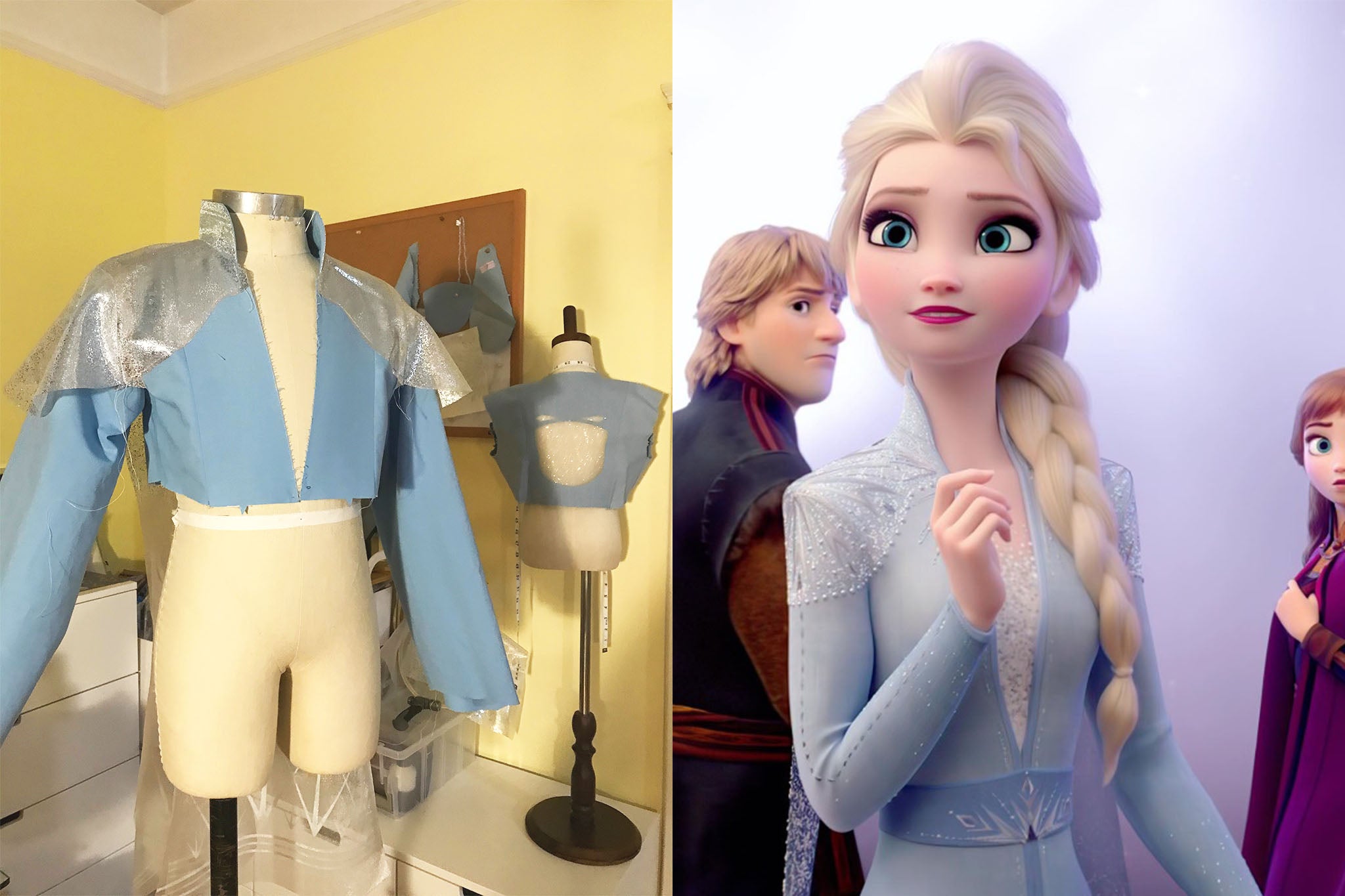 Frozen Coat by Victoria stone capelet mock up and reference