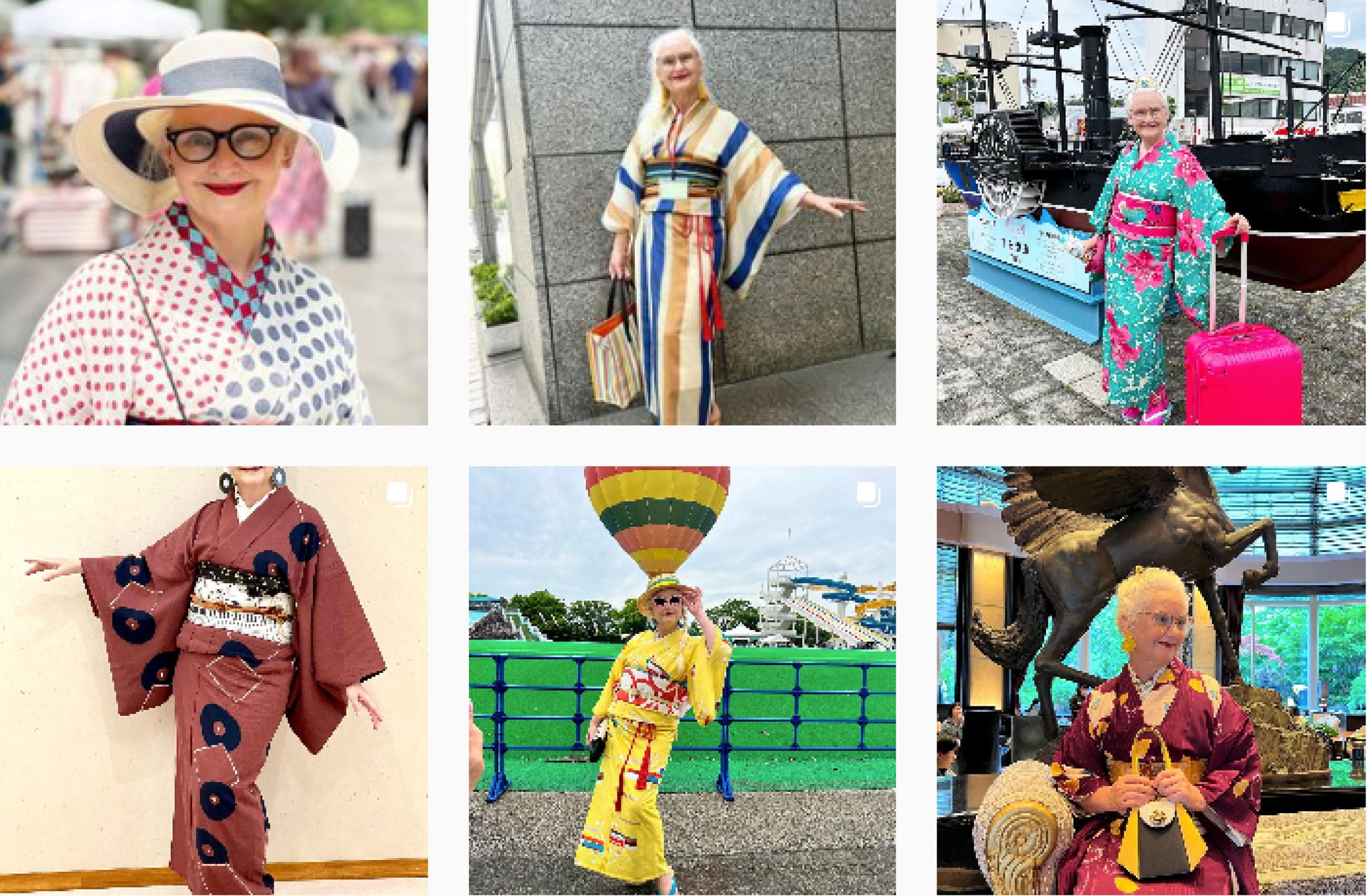 Instagram page for Sheila Cliffe of Japan, a brazen kimono expert