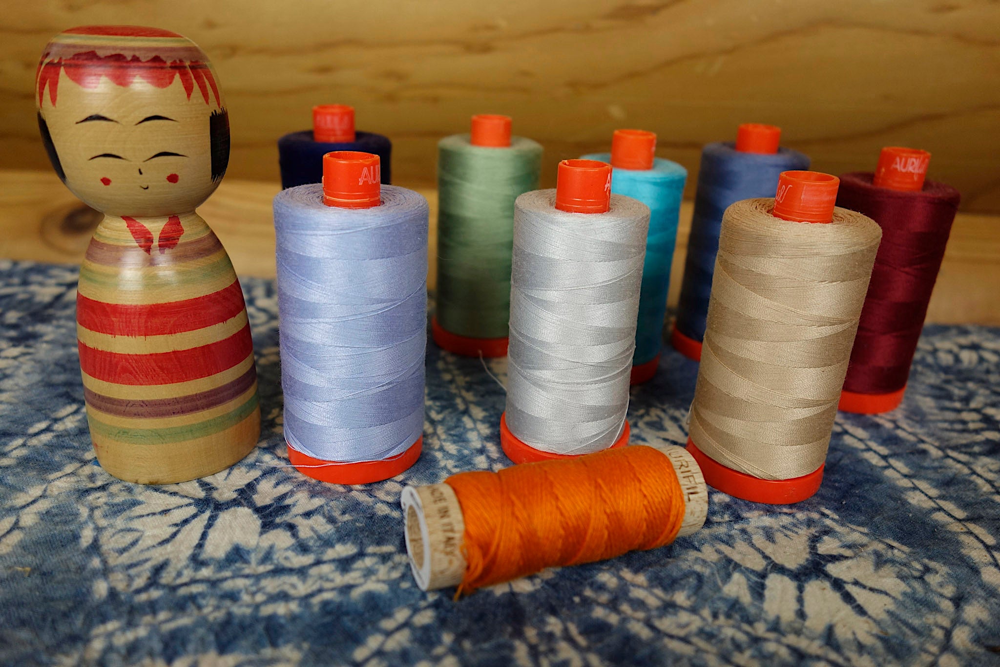 Aurifil thread in the sewing studio of Patricia Belyea