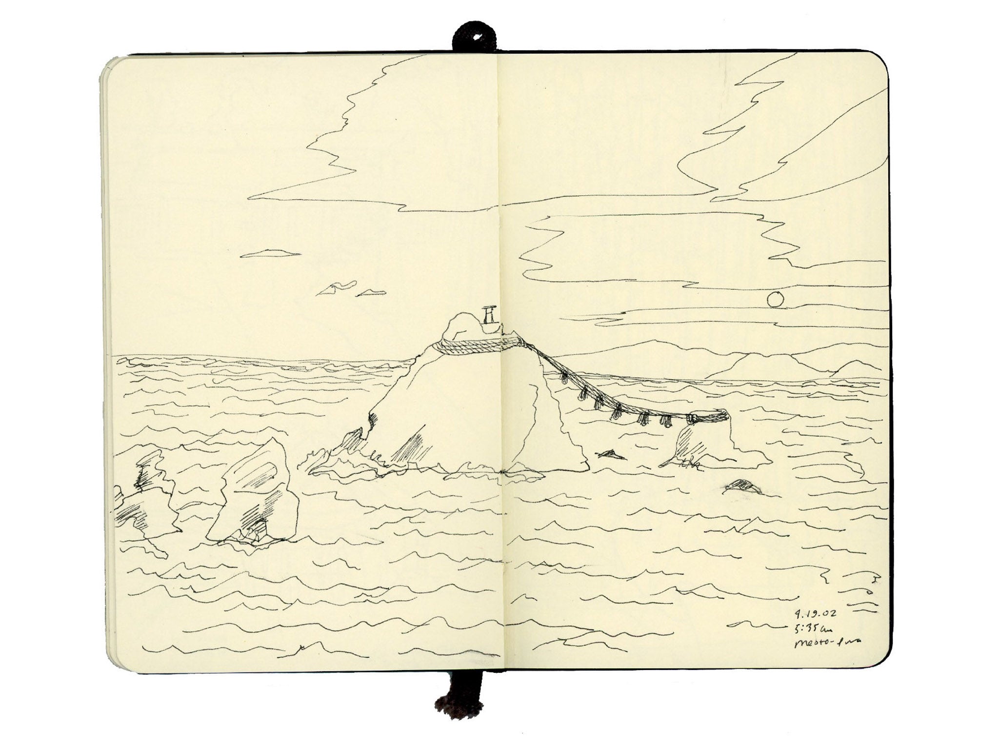 Moleskine notebook with sketches by Kate T Williamson