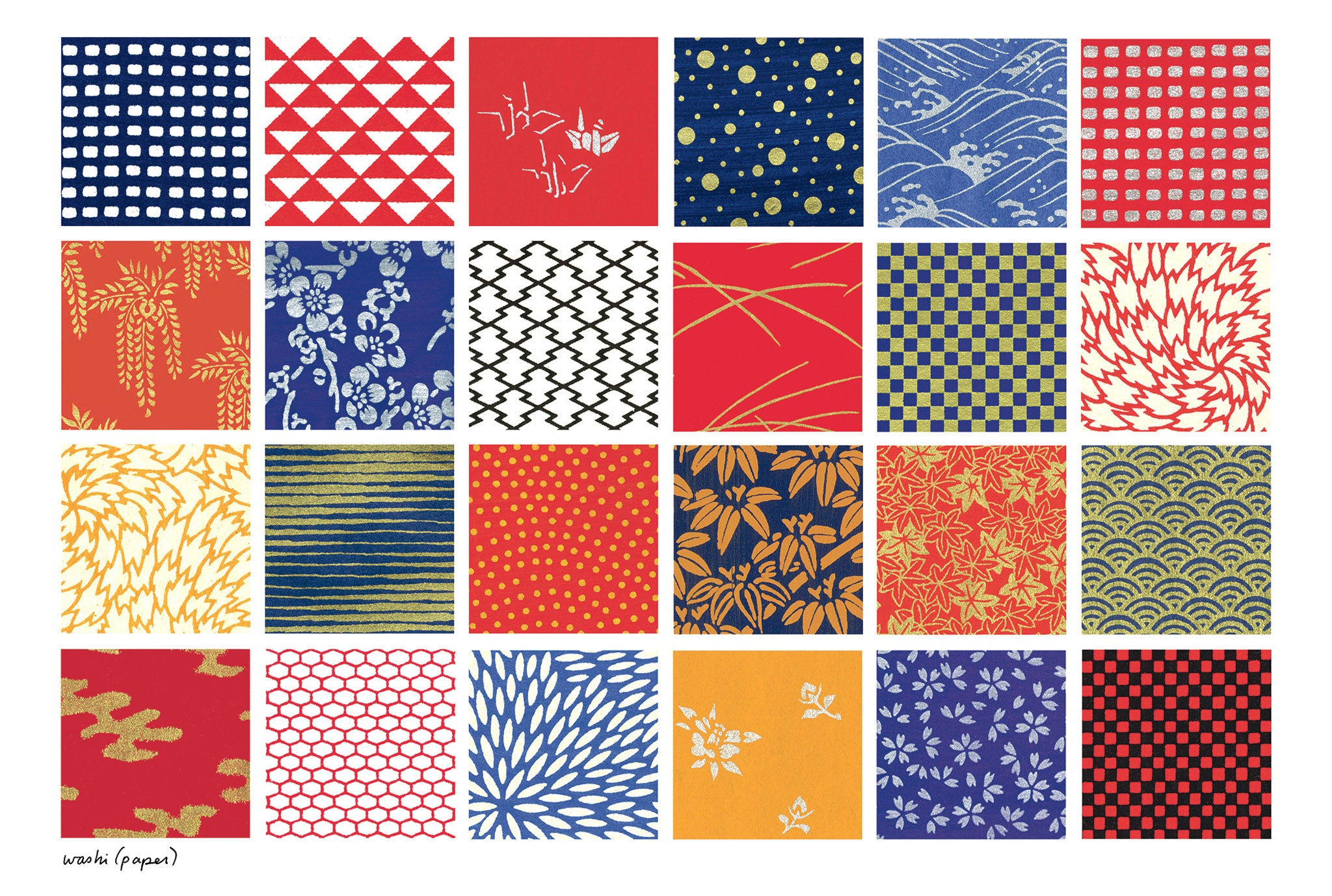 Washi paper designs from Japan