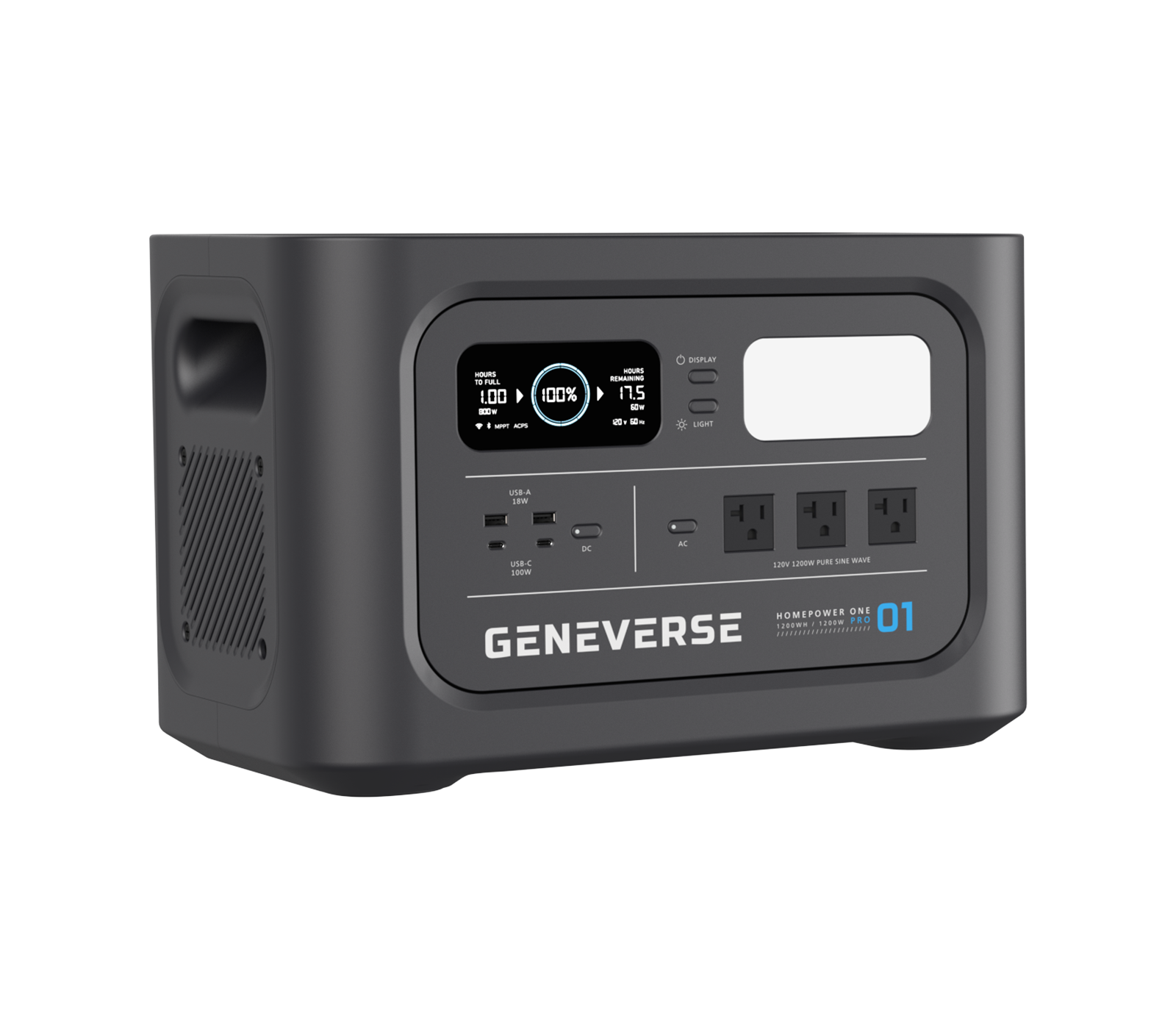 Geneverse PRO Series LiFePO4 Power Stations 1210-2419Wh, 1X HomePower ONE PRO (1200W/2400W Surge)