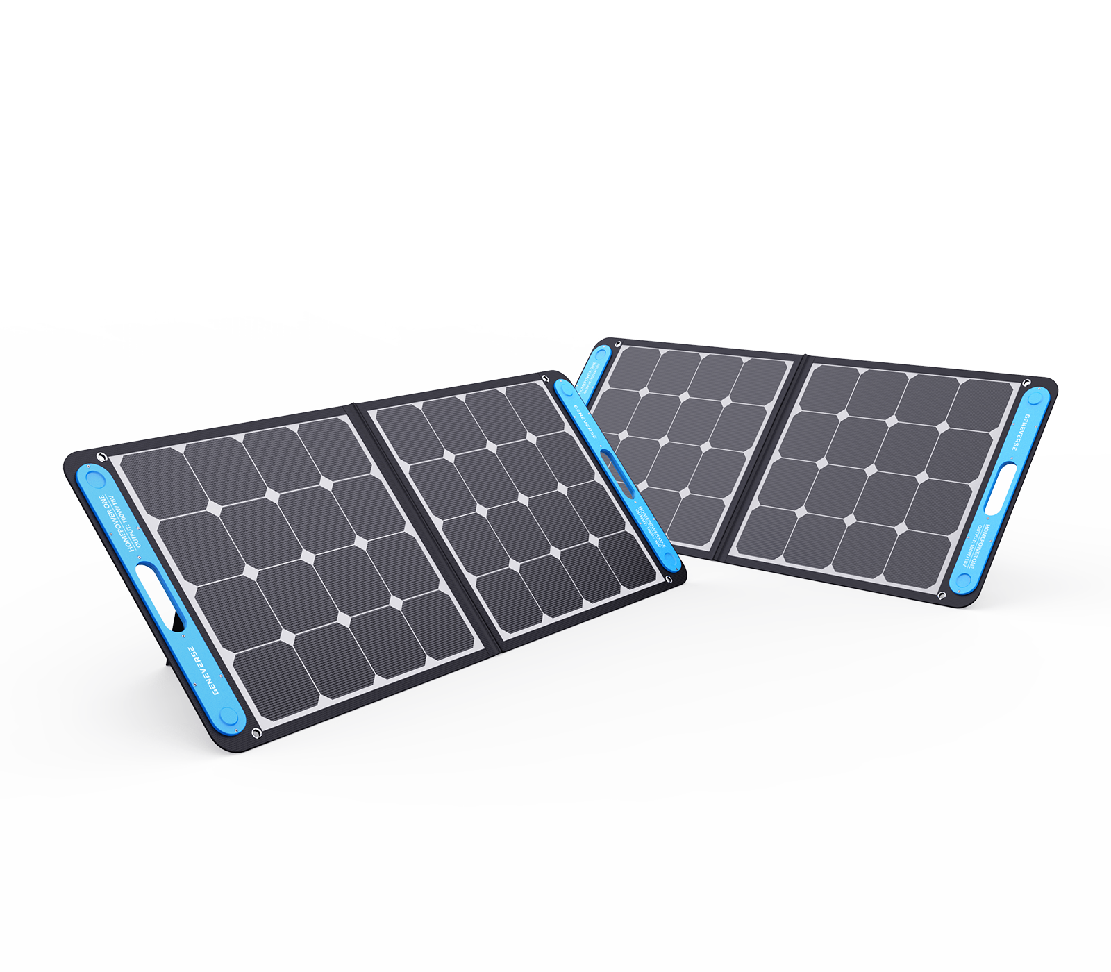 Geneverse SolarPower ONE: Portable Solar Panel Power Generator, 2 Panels (200W Total Max Output)