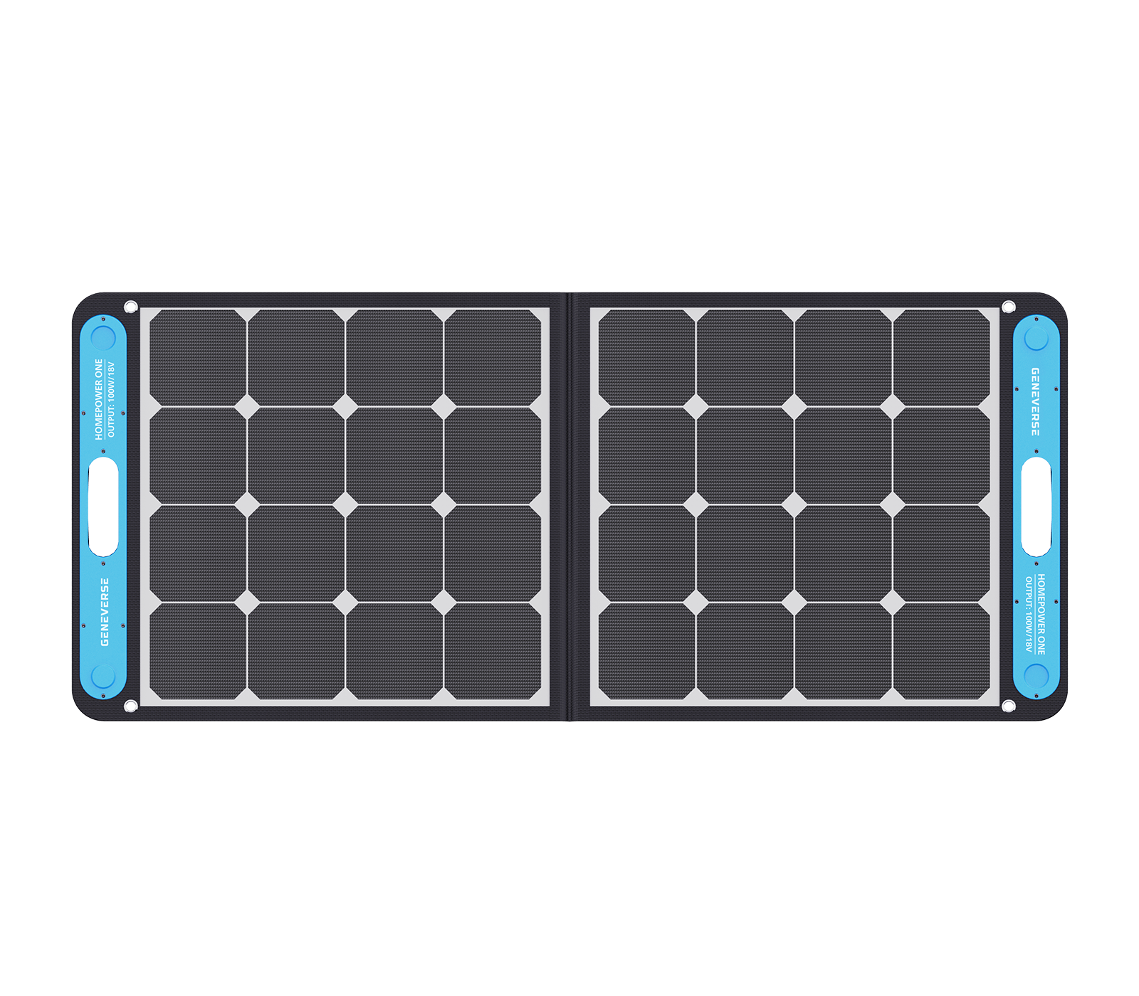 Geneverse SolarPower ONE: Portable Solar Panel Power Generator, 1 Panel (100W Total Max Output)