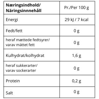 Näringsinnehåll CBSé yerba mate Naranja