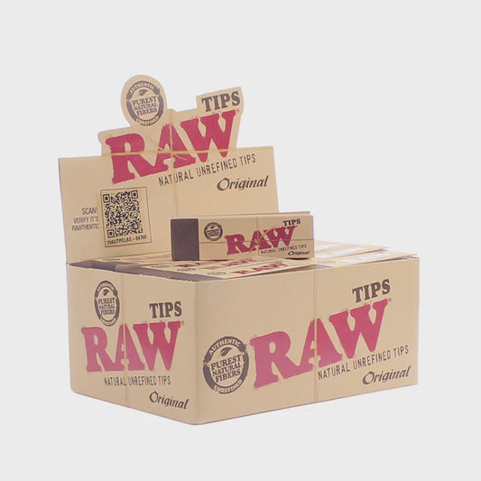  RAW Tips Original Roll Up Tips Full Box, 50 Packs, 50 RAW Tips  per Pack