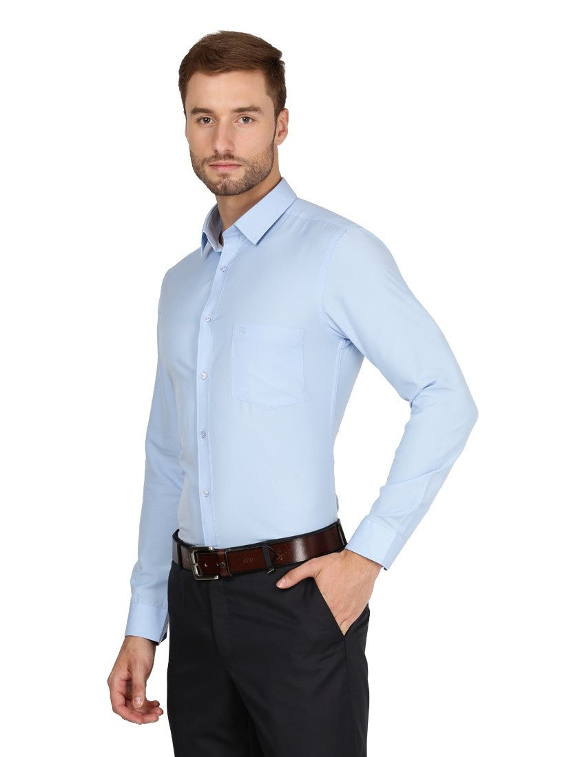 OTTO - Pale Blue Plain Formal Shirt. Relax Fit - BIPASA_8 – 