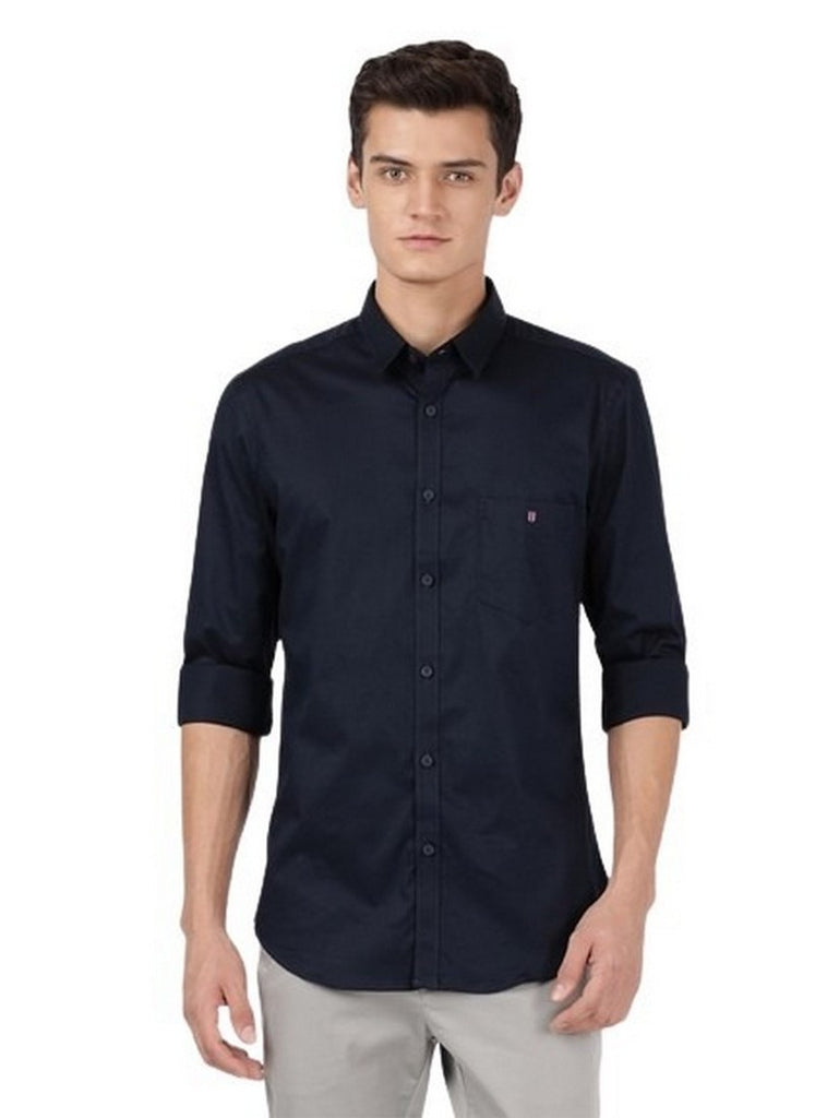 OTTO - Denim Blue Plain Formal Shirt. Relax Fit - EMMY_8