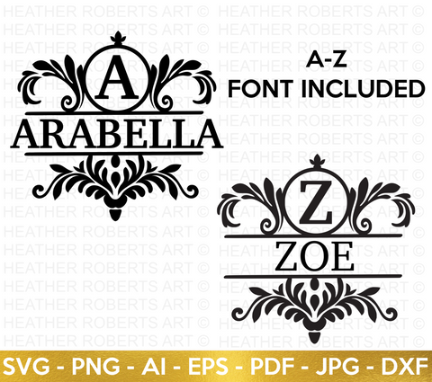 Rose Floral Alphabet and Numbers SVG Bundle – Heather Roberts Art