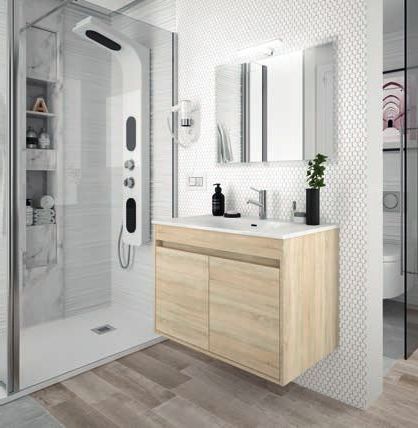 Mobili Arredo Bagno Economici.Noja 2 Ante 600 700 800 Mobile Arredo Bagno