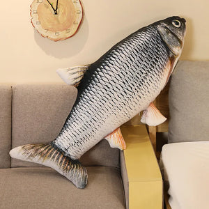 Giant Fish Pillow - White Market