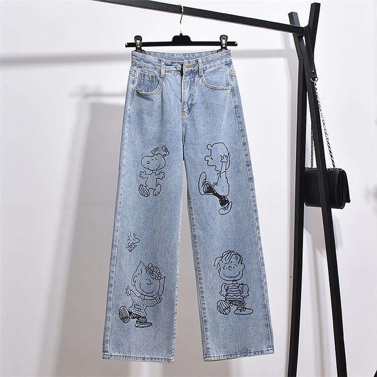 Charlie Brown Wide Leg Jeans – White Market