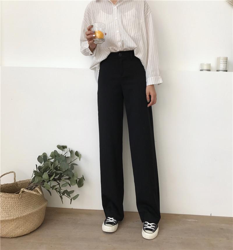 High Waist Straight Leg Trousers – White Market