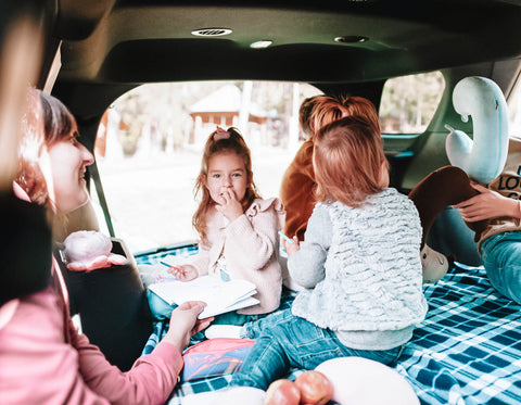 Kids Playing In The Back Of The Van