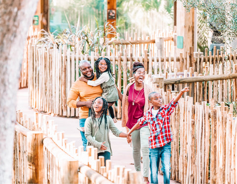 Family Walking Around Zoo