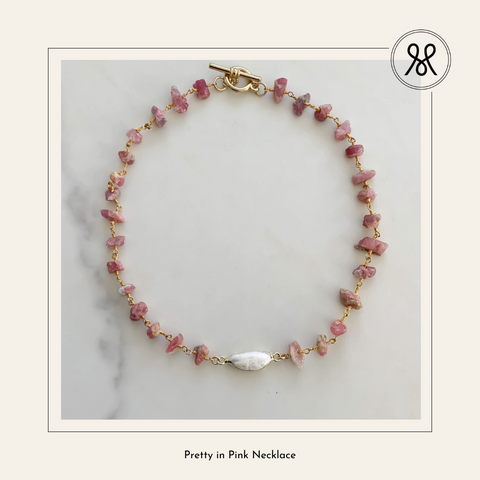 pink beaded bracelet by few made jewelry