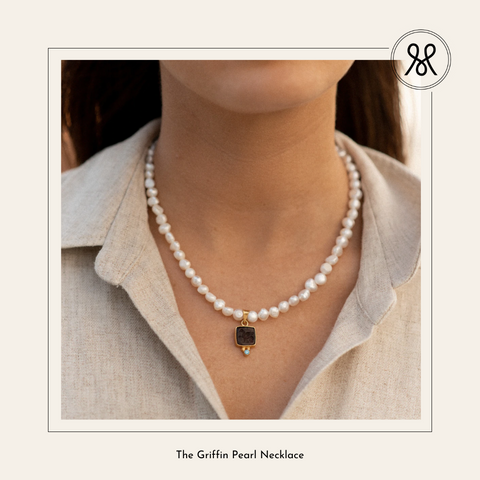 beaded pearl choker necklace by few made jewerly