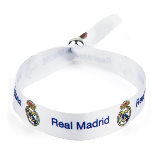 Pulsera escudo Real Madrid Plata de ley caucho 22,5cm. [6849]