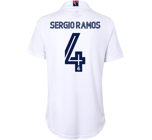 4 Sergio Ramos Camiseta Primera Equipación Real Madrid 20/21 Mujer – Real  Madrid CF | EU Tienda