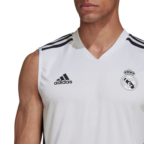 Foto Chicle Hueco Real Madrid Camiseta Técnica Sin Mangas Hombre Entrenamiento Blanca 22/23 -  Real Madrid CF | EU Tienda