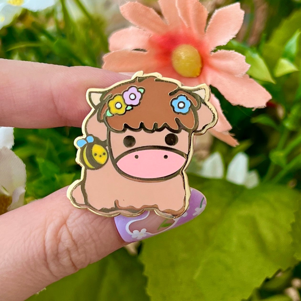 Mini Strawberry Cow Pin